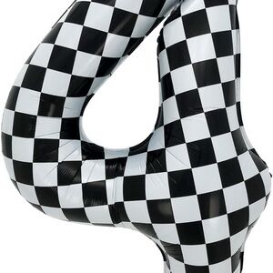 Checkered Inflatable Number 4